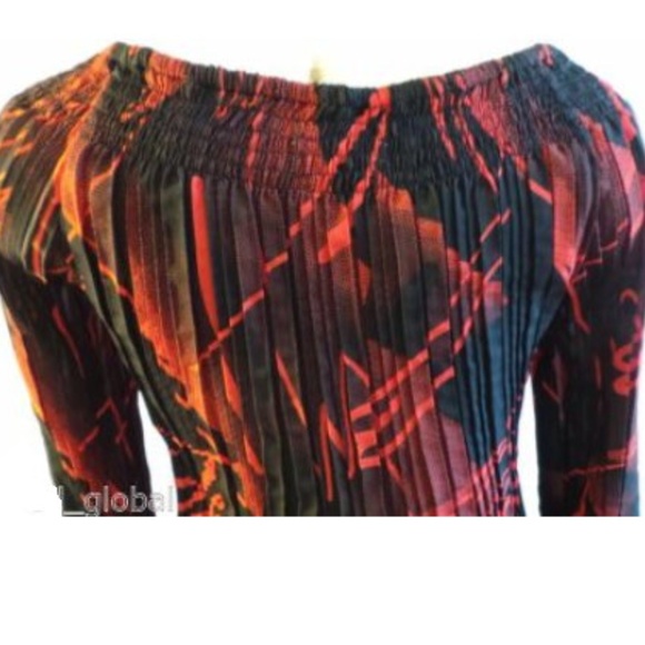 Dress-U by Sharon long sleeve fully crinkled top M - Picture 4 of 7